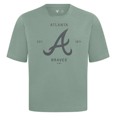 Atlanta Braves Levelwear Crossway Oversized Luxe Signature Knit T-Shirt - MLB T-shirts