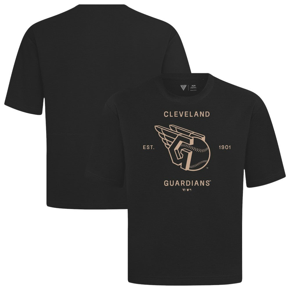 Cleveland Guardians Levelwear Crossway Oversized Luxe Signature Knit T-Shirt - MLB T-shirts
