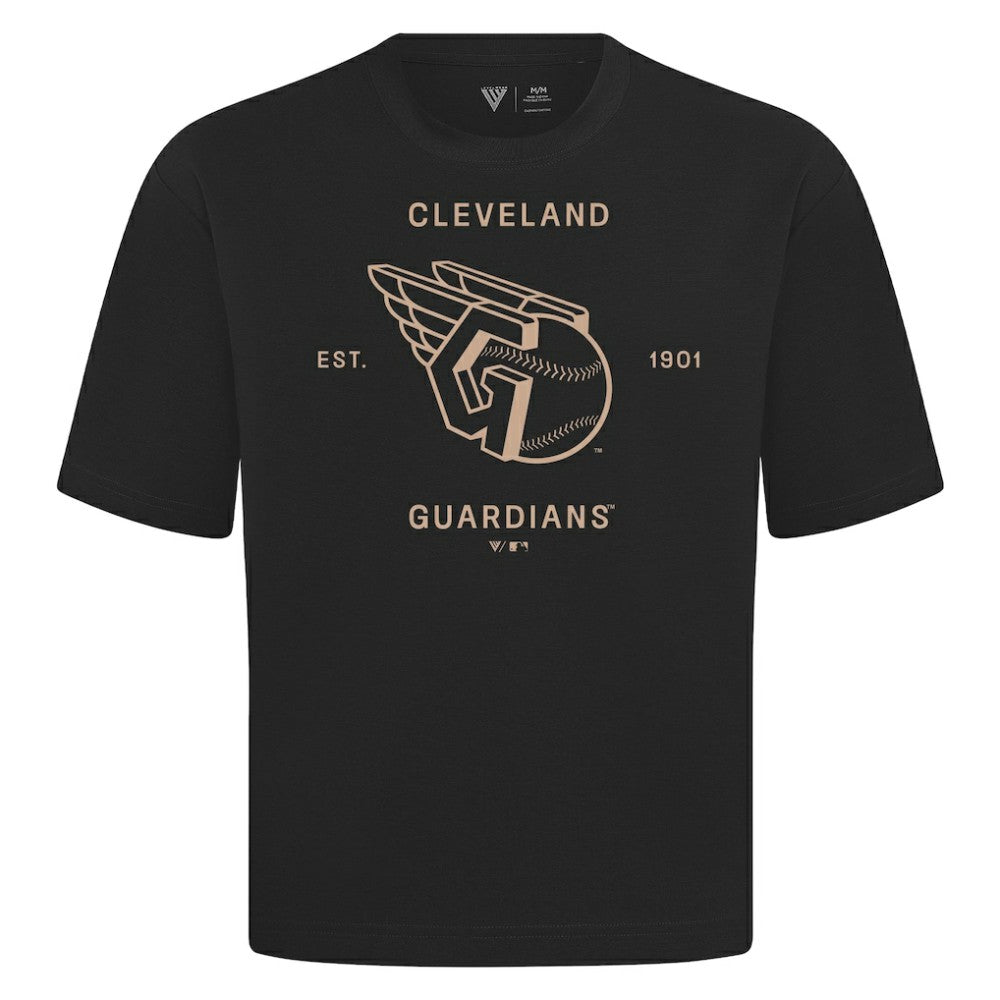 Cleveland Guardians Levelwear Crossway Oversized Luxe Signature Knit T-Shirt - MLB T-shirts