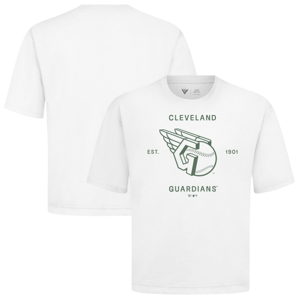 Cleveland Guardians Levelwear Crossway Oversized Luxe Signature Knit T-Shirt - MLB T-shirts