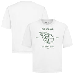 Cleveland Guardians Levelwear Crossway Oversized Luxe Signature Knit T-Shirt - MLB T-shirts