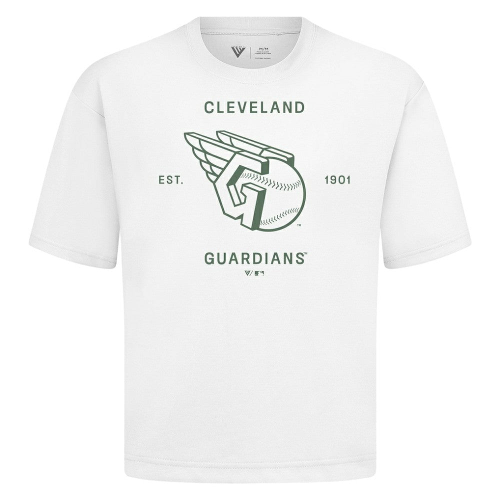 Cleveland Guardians Levelwear Crossway Oversized Luxe Signature Knit T-Shirt - MLB T-shirts