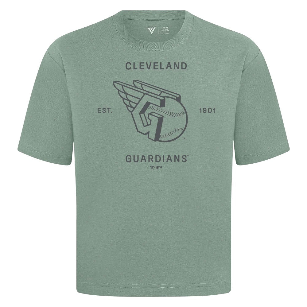 Cleveland Guardians Levelwear Crossway Oversized Luxe Signature Knit T-Shirt - MLB T-shirts