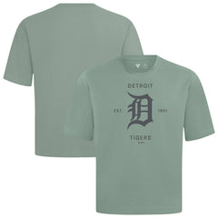 Detroit Tigers Levelwear Crossway Oversized Luxe Signature Knit T-Shirt - MLB T-shirts