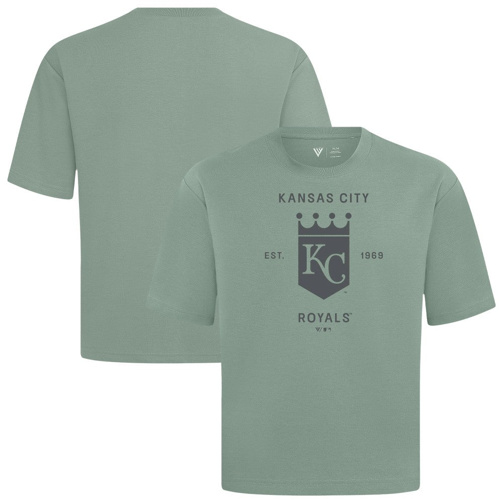 Kansas City Royals Levelwear Crossway Oversized Luxe Signature Knit T-Shirt - MLB T-shirts