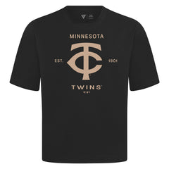 Minnesota Twins Levelwear Crossway Oversized Luxe Signature Knit T-Shirt - MLB T-shirts