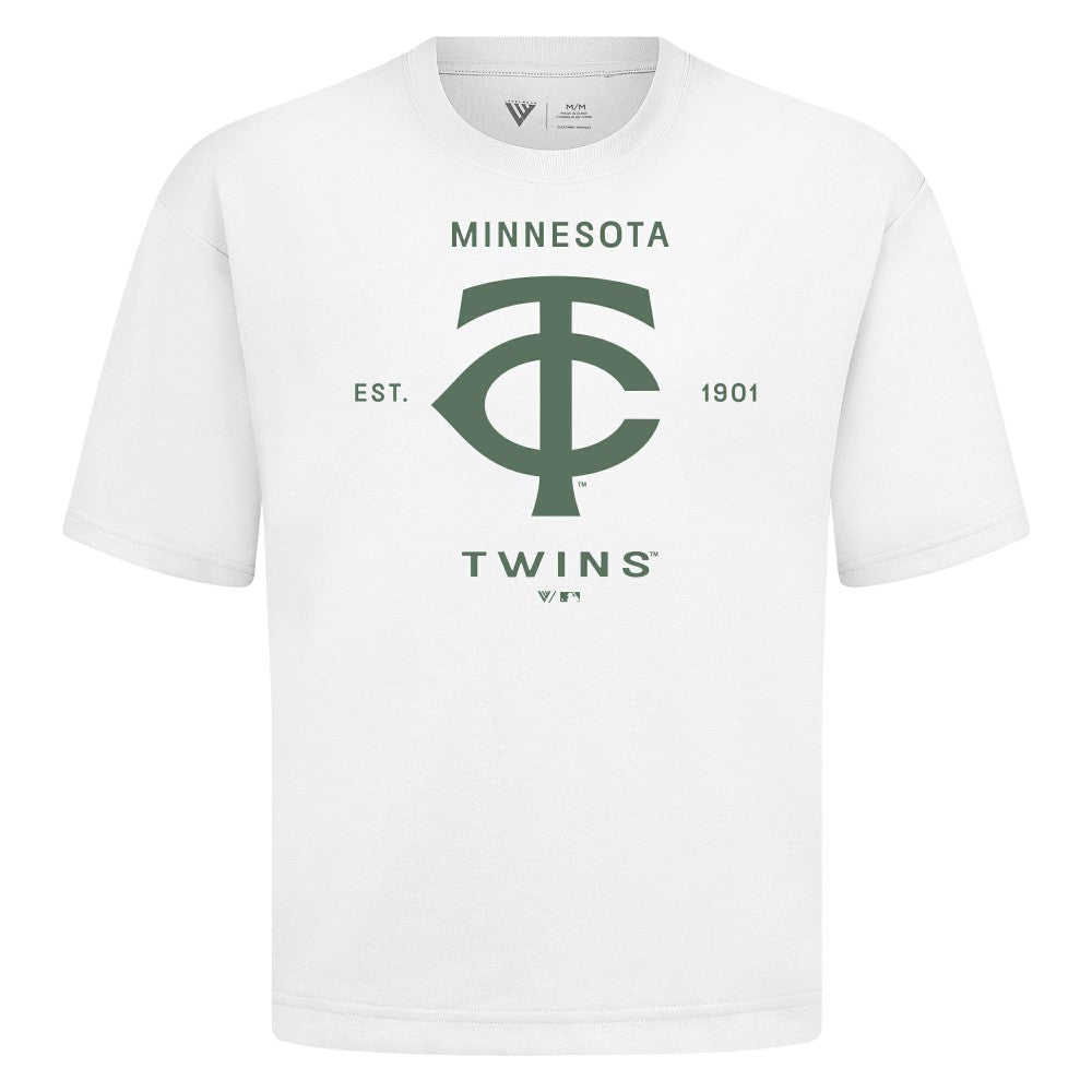 Minnesota Twins Levelwear Crossway Oversized Luxe Signature Knit T-Shirt - MLB T-shirts