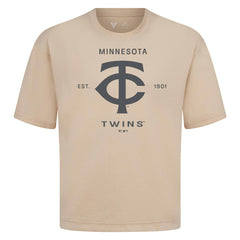 Minnesota Twins Levelwear Crossway Oversized Luxe Signature Knit T-Shirt - MLB T-shirts