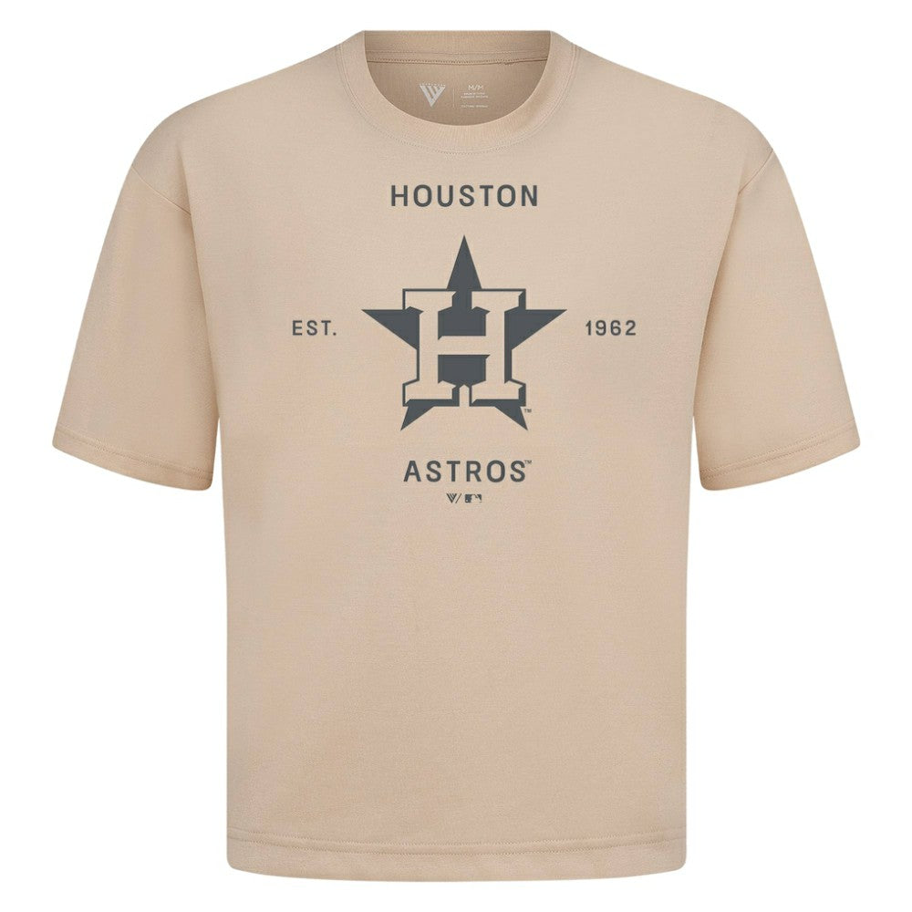 Houston Astros Levelwear Crossway Oversized Luxe Signature Knit T-Shirt - MLB T-shirts