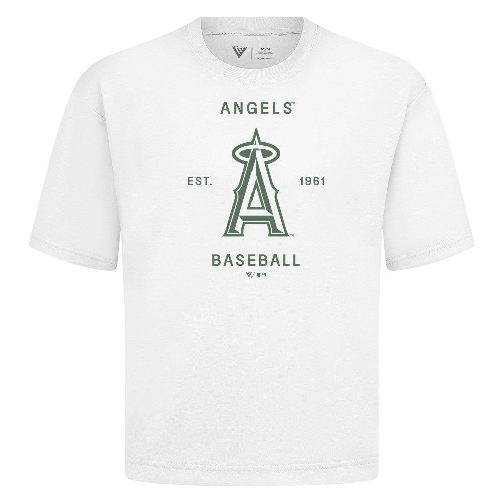 Los Angeles Angels Levelwear Crossway Oversized Luxe Signature Knit T-Shirt - MLB T-shirts