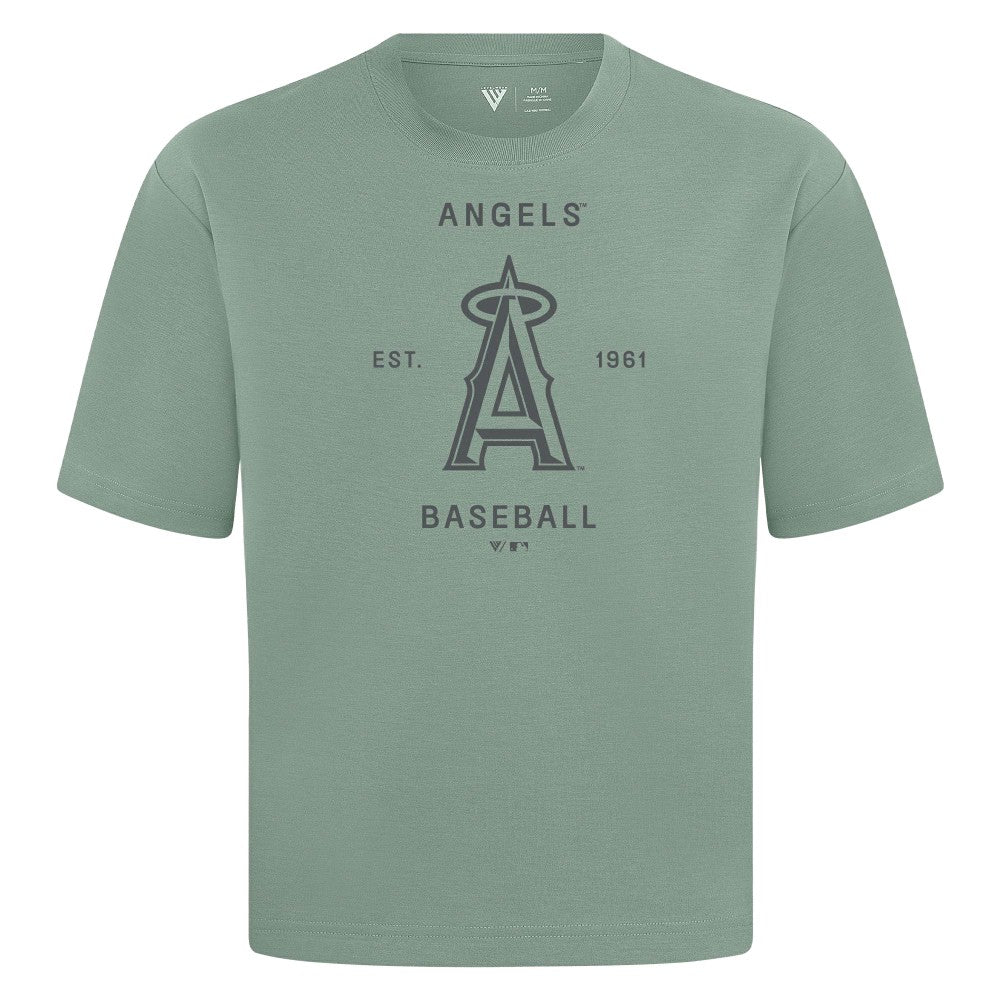 Los Angeles Angels Levelwear Crossway Oversized Luxe Signature Knit T-Shirt - MLB T-shirts