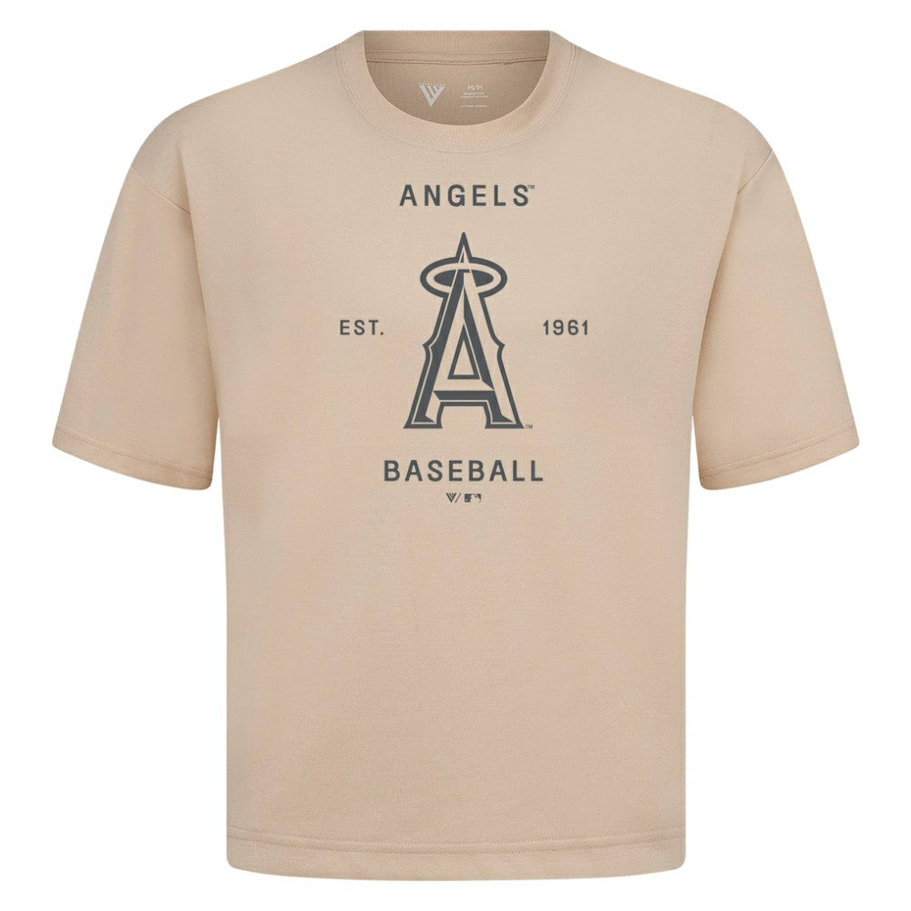 Los Angeles Angels Levelwear Crossway Oversized Luxe Signature Knit T-Shirt - MLB T-shirts