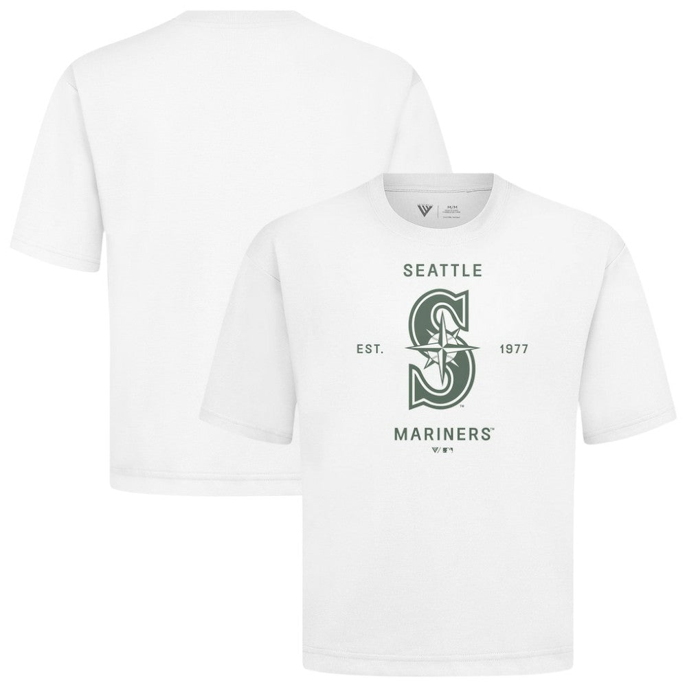 Seattle Mariners Levelwear Crossway Oversized Luxe Signature Knit T-Shirt - MLB T-shirts