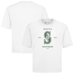 Seattle Mariners Levelwear Crossway Oversized Luxe Signature Knit T-Shirt - MLB T-shirts