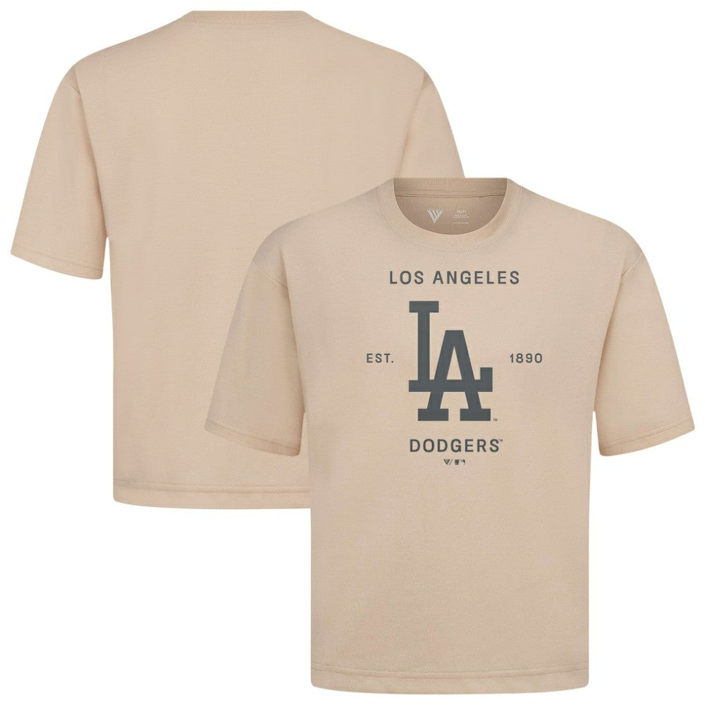Los Angeles Dodgers Levelwear Crossway Oversized Luxe Signature Knit T-Shirt - MLB T-shirts