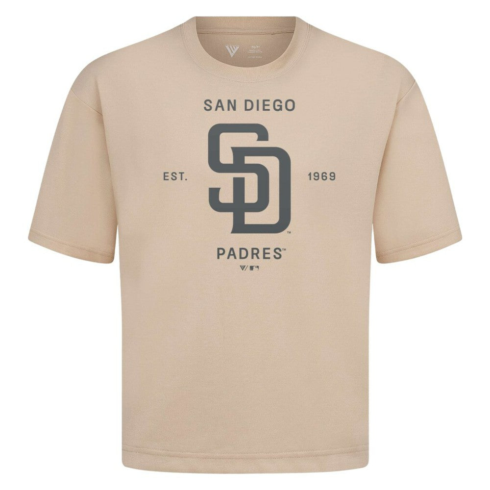 San Diego Padres Levelwear Crossway Oversized Luxe Signature Knit T-Shirt - MLB T-shirts