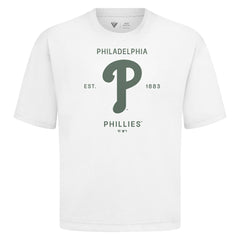 Philadelphia Phillies Levelwear Crossway Oversized Luxe Signature Knit T-Shirt - MLB T-shirts