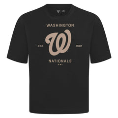 Washington Nationals Levelwear Crossway Oversized Luxe Signature Knit T-Shirt - MLB T-shirts