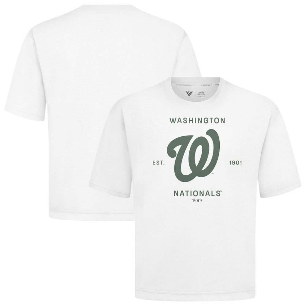 Washington Nationals Levelwear Crossway Oversized Luxe Signature Knit T-Shirt - MLB T-shirts