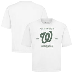 Washington Nationals Levelwear Crossway Oversized Luxe Signature Knit T-Shirt - MLB T-shirts