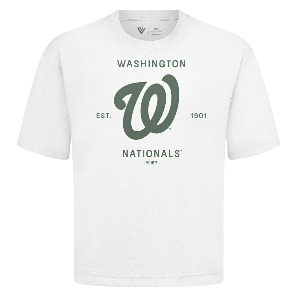 Washington Nationals Levelwear Crossway Oversized Luxe Signature Knit T-Shirt - MLB T-shirts
