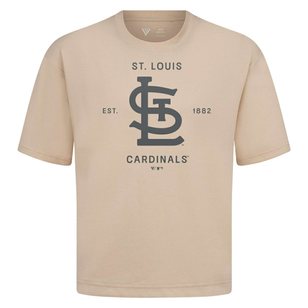 St. Louis Cardinals Levelwear Crossway Oversized Luxe Signature Knit T-Shirt - MLB T-shirts