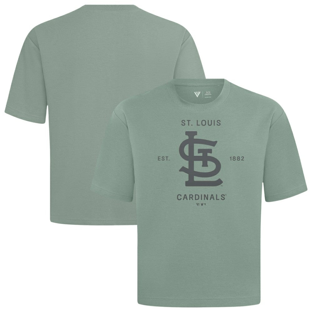 St. Louis Cardinals Levelwear Crossway Oversized Luxe Signature Knit T-Shirt - MLB T-shirts