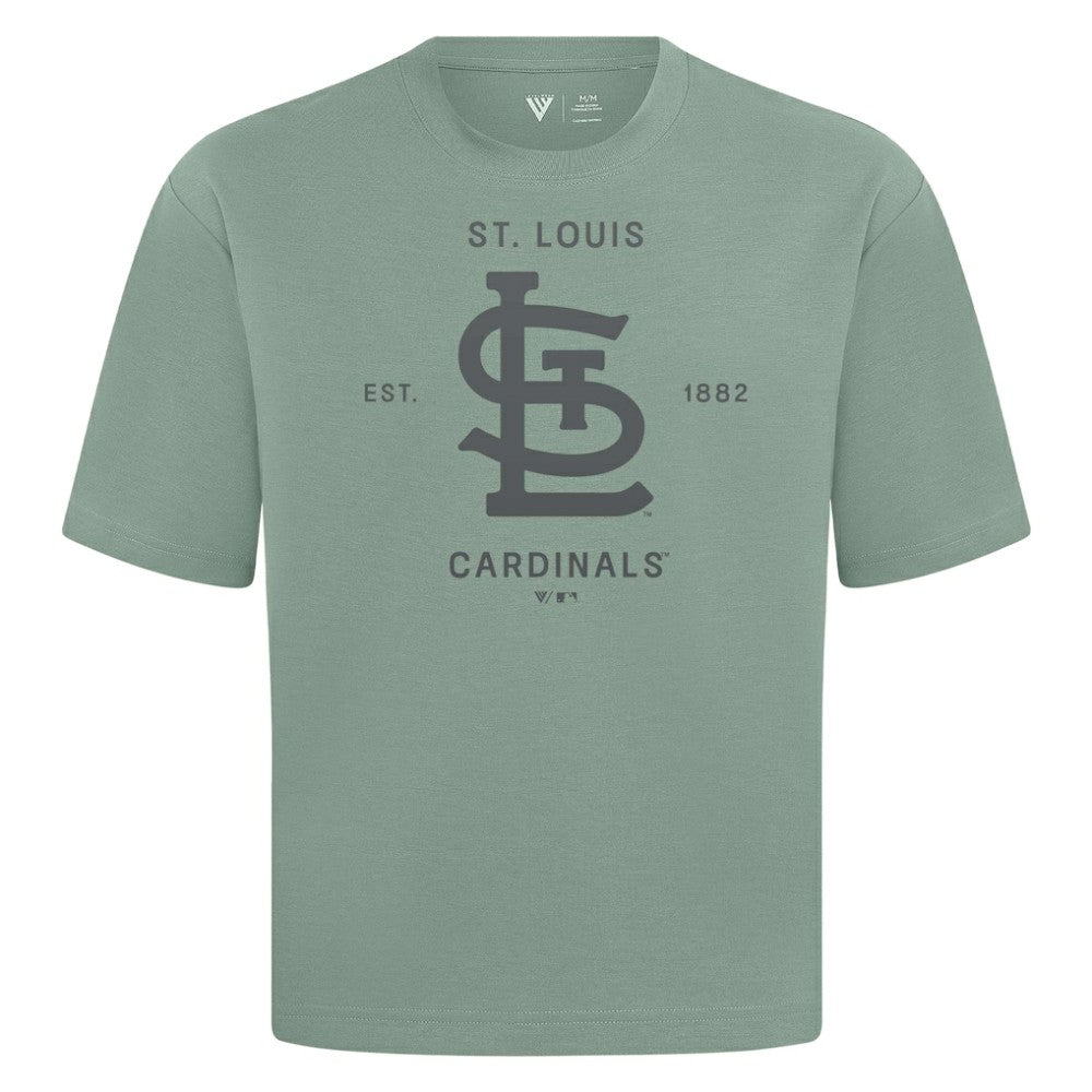 St. Louis Cardinals Levelwear Crossway Oversized Luxe Signature Knit T-Shirt - MLB T-shirts