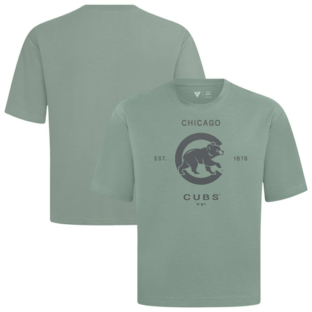 Chicago Cubs Levelwear Crossway Oversized Luxe Signature Knit T-Shirt - MLB T-shirts