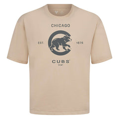 Chicago Cubs Levelwear Crossway Oversized Luxe Signature Knit T-Shirt - MLB T-shirts