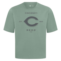 Cincinnati Reds Levelwear Crossway Oversized Luxe Signature Knit T-Shirt - MLB T-shirts