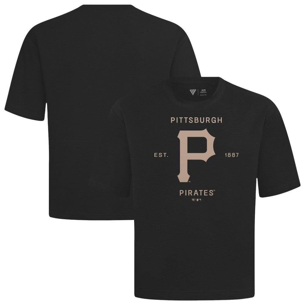 Pittsburgh Pirates Levelwear Crossway Oversized Luxe Signature Knit T-Shirt - MLB T-shirts