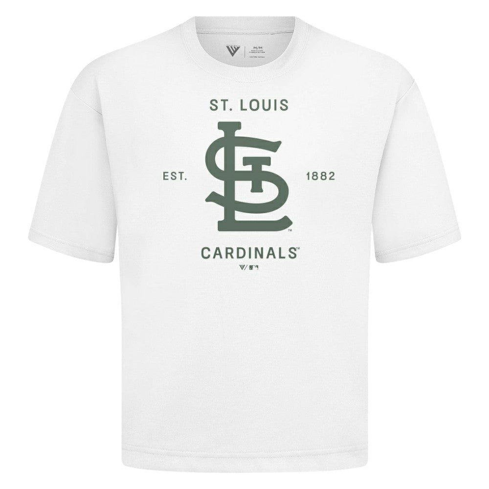 St. Louis Cardinals Levelwear Crossway Oversized Luxe Signature Knit T-Shirt - MLB T-shirts