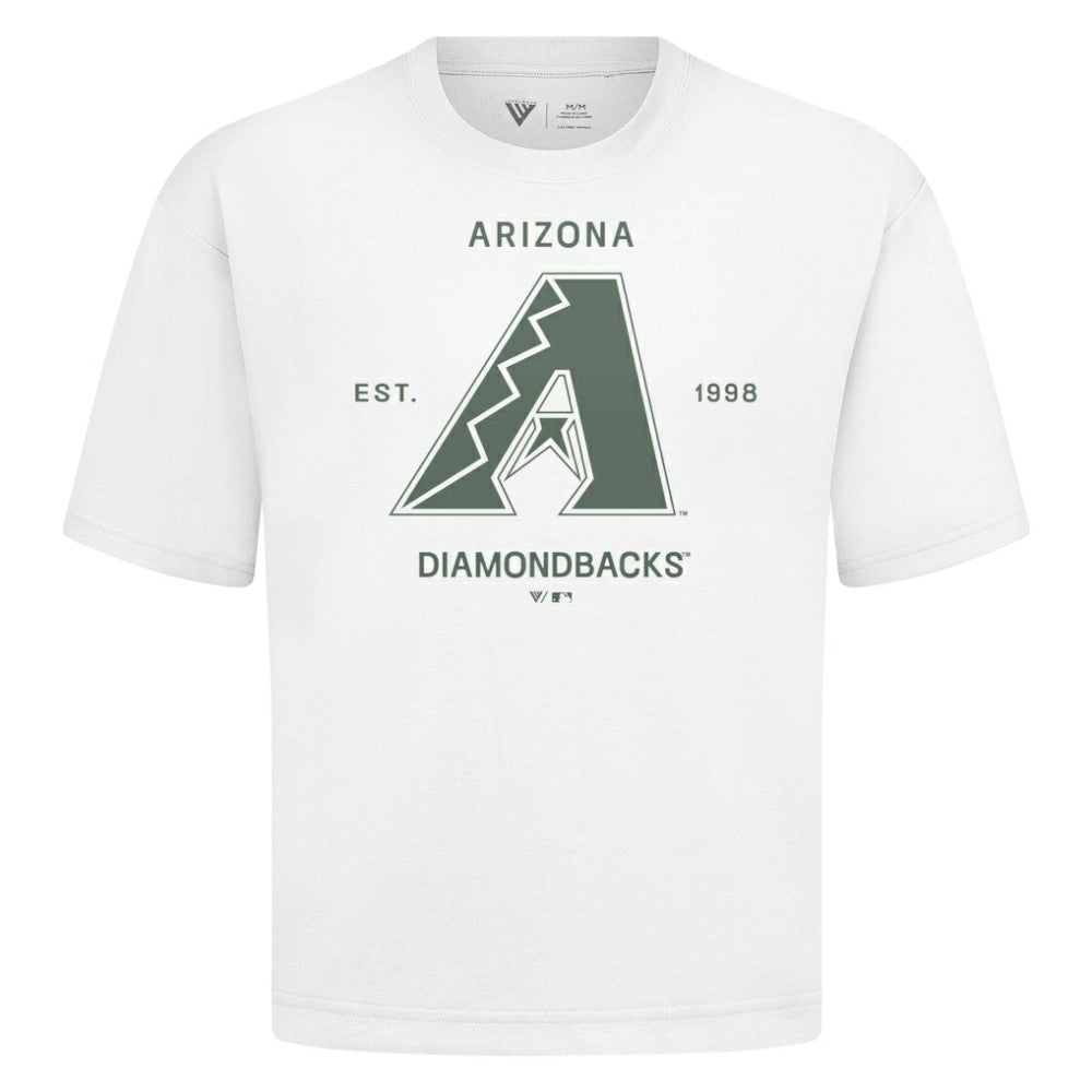 Arizona Diamondbacks Levelwear Crossway Oversized Luxe Signature Knit T-Shirt - MLB T-shirts