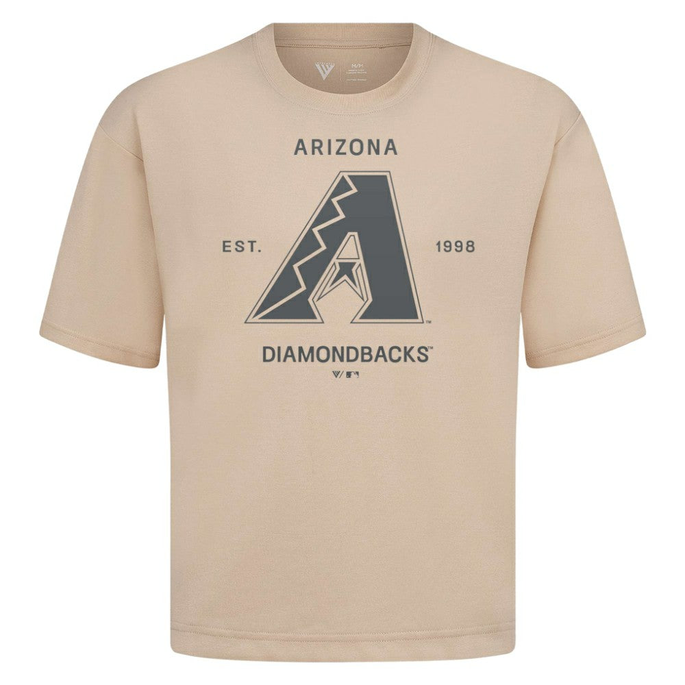 Arizona Diamondbacks Levelwear Crossway Oversized Luxe Signature Knit T-Shirt - MLB T-shirts