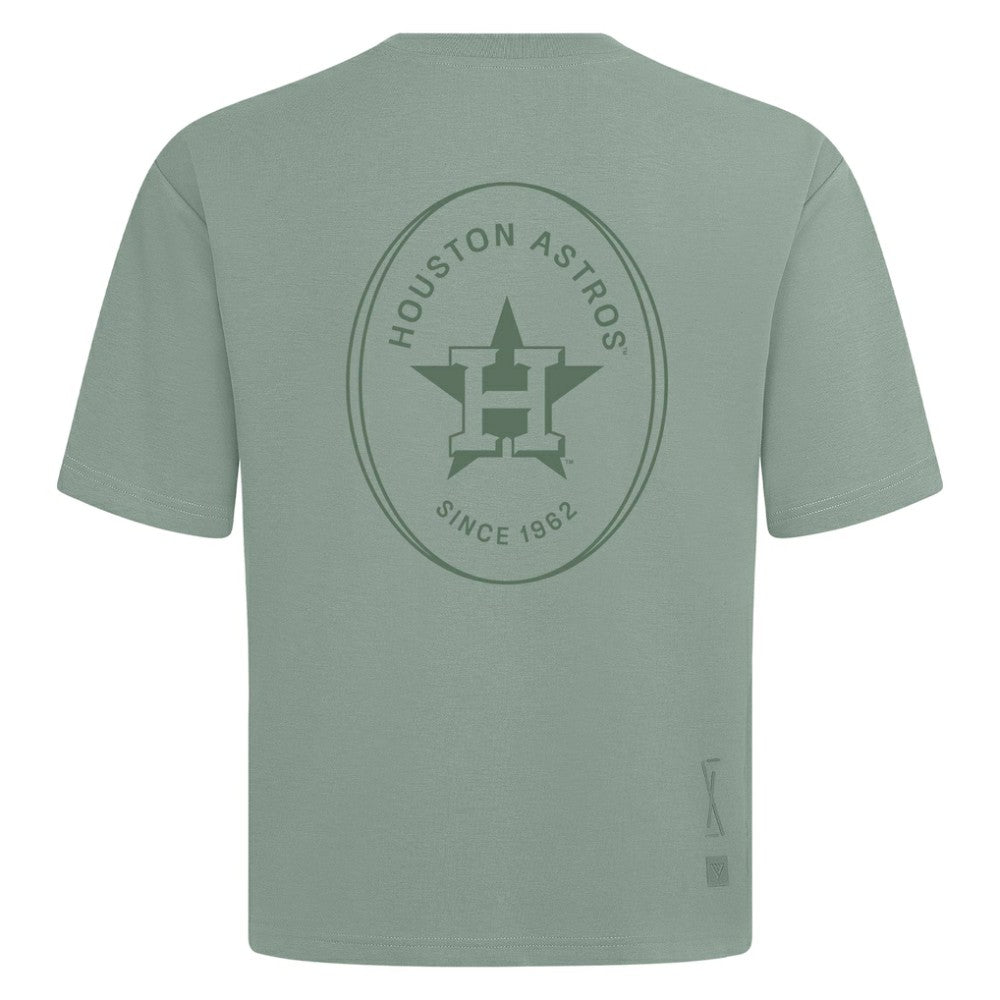 Houston Astros Levelwear Signet Oversized Luxe Signature Knit T-Shirt - MLB T-shirts