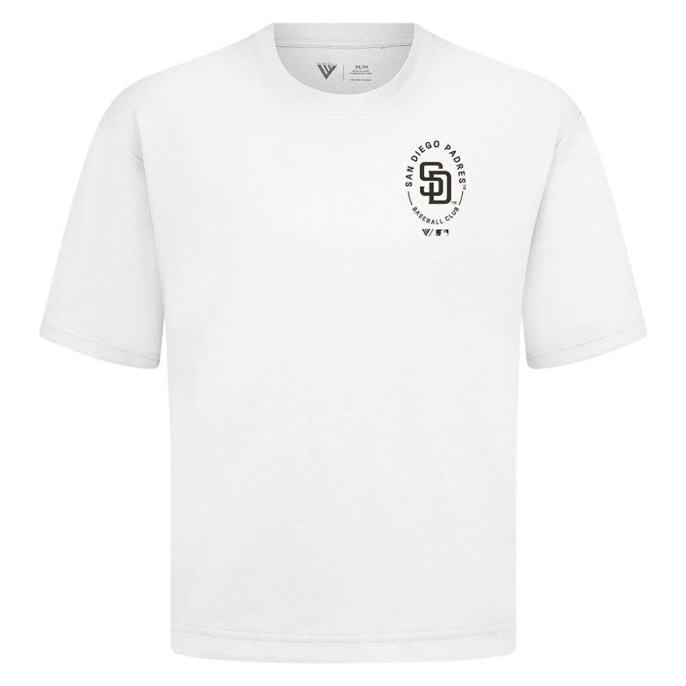 San Diego Padres Levelwear Signet Oversized Luxe Signature Knit T-Shirt - MLB T-shirts