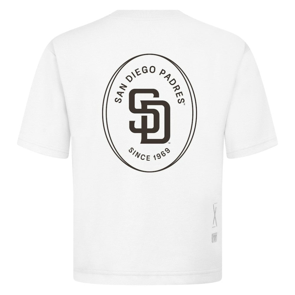 San Diego Padres Levelwear Signet Oversized Luxe Signature Knit T-Shirt - MLB T-shirts