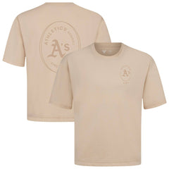 Athletics Levelwear Signet Oversized Luxe Signature Knit T-Shirt - MLB T-shirts