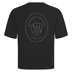 Milwaukee Brewers Levelwear Signet Oversized Luxe Signature Knit T-Shirt - MLB T-shirts