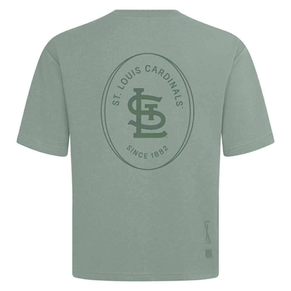 St. Louis Cardinals Levelwear Signet Oversized Luxe Signature Knit T-Shirt - MLB T-shirts