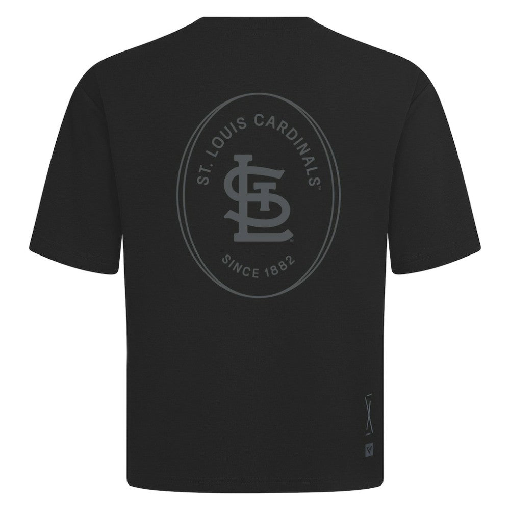 St. Louis Cardinals Levelwear Signet Oversized Luxe Signature Knit T-Shirt - MLB T-shirts