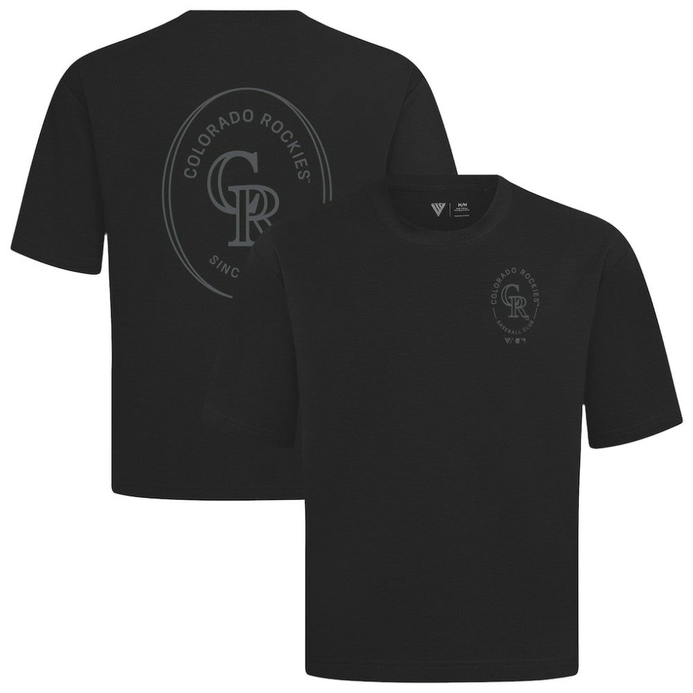 Colorado Rockies Levelwear Signet Oversized Luxe Signature Knit T-Shirt - MLB T-shirts