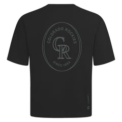 Colorado Rockies Levelwear Signet Oversized Luxe Signature Knit T-Shirt - MLB T-shirts