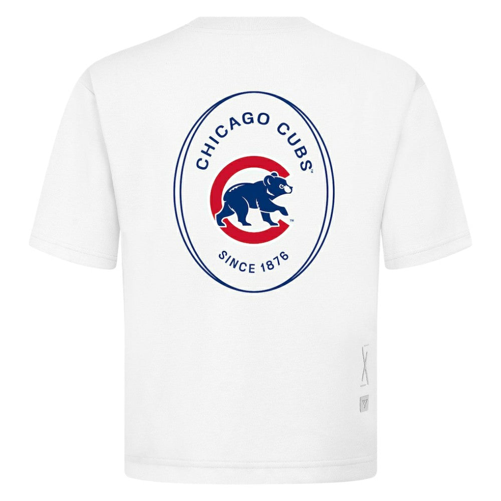 Chicago Cubs Levelwear Signet Oversized Luxe Signature Knit T-Shirt - MLB T-shirts