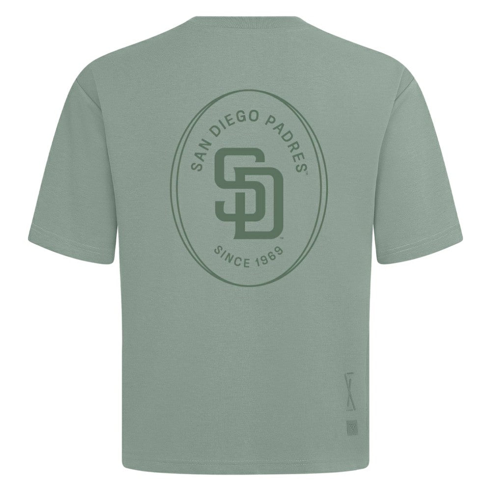San Diego Padres Levelwear Signet Oversized Luxe Signature Knit T-Shirt - MLB T-shirts