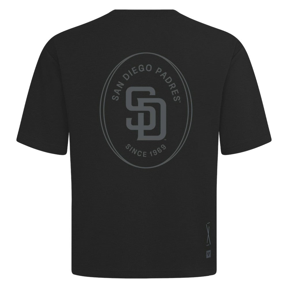 San Diego Padres Levelwear Signet Oversized Luxe Signature Knit T-Shirt - MLB T-shirts