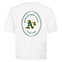 Athletics Levelwear Signet Oversized Luxe Signature Knit T-Shirt - MLB T-shirts