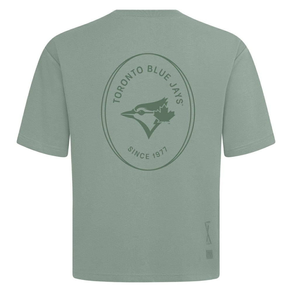 Toronto Blue Jays Levelwear Signet Oversized Luxe Signature Knit T-Shirt - MLB T-shirts