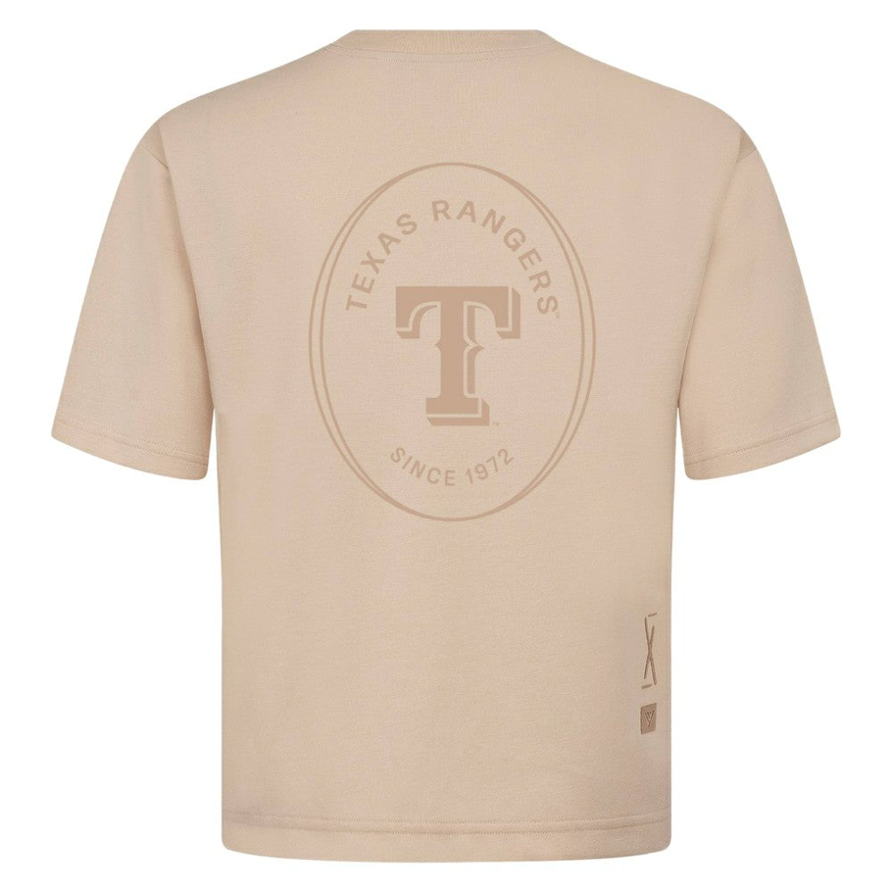 Texas Rangers Levelwear Signet Oversized Luxe Signature Knit T-Shirt - MLB T-shirts